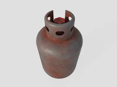 Gas Bottle M6 old version  Low-poly 3D model