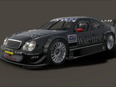 2000 Mercedes CLK DTM Game Asset Low-poly 3D model