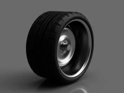  24th Scale Scottsdale Style Wheel Set for Scale Modeling  3D print model