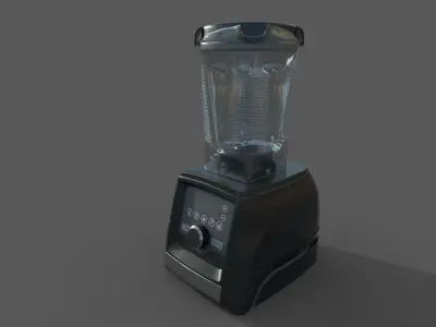 Blender with black cap Low-poly 3D model