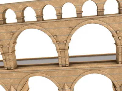 Pont Du Gard Bridge  3D model