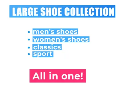 Big set of shoes 3D model