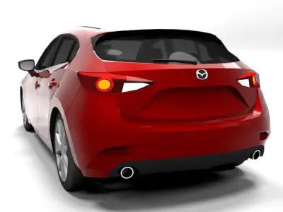 MAZDA 3 2018 LOWPOLY   Low-poly 3D model