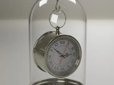 Desk clock in tube 3D model