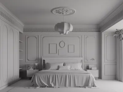  Bedroom interior 12 3D model