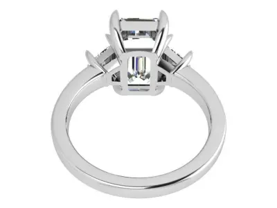 Emerald Diamond Ring 3700 3D print model