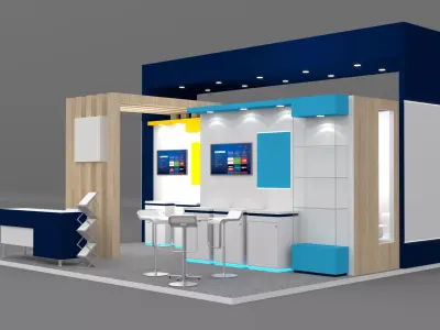 Exhibition stall 30sqmtr 6x5mtr 3D model