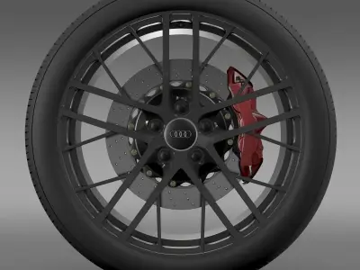 Audi R8 LMX  2014 wheel 3D model