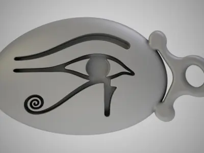 Eye of Horus Keychain 3D print model