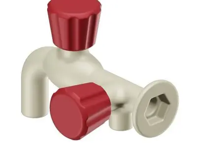 Elegant Plastic Two Way Tap 3D model