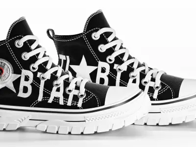 Casual High-Top Black 3D model