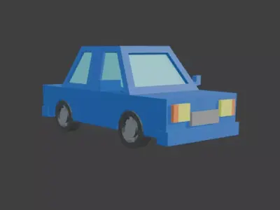 Low Poly Car Low-poly 3D model 26