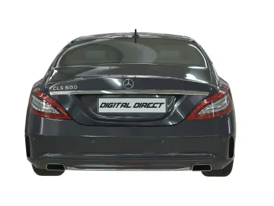 Realistic Car Mercedes CLS500 with Interior Rigged PBR Vehicle Low-poly 3D model