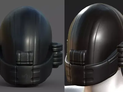 Helmet plastic mask protection pollution ball shaped Low-poly  Low-poly 3D model