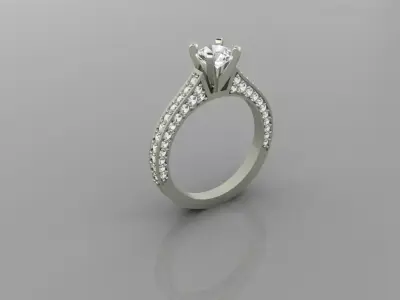 Soliter Diamond ring Free 3D print model