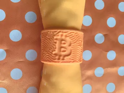 Bitcoin Napkin Ring 3D print model