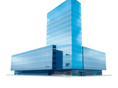 Azure Glass Skyscraper model pack Low-poly 3D model