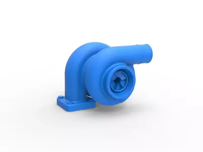 Turbocharger Scale 1 to 25 3D print model