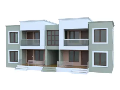 Modern House Low-poly 3D model