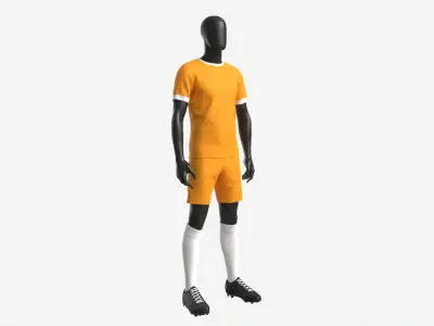 Male Mannequin in Soccer Uniform 3D model