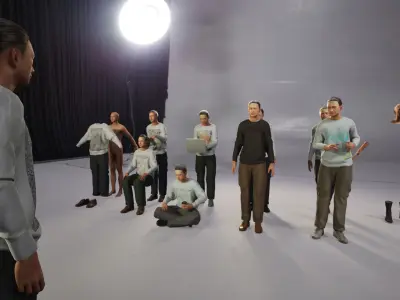 Modular Character - Asian Casual Man - MU2 Low-poly 3D model