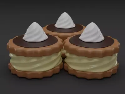 Cream cake 3D model 3D model
