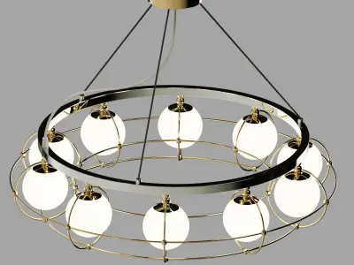 Hanging chandelier Maytoni Carcass 3D model