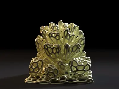 Coral Voronoi decor 2 3D print model