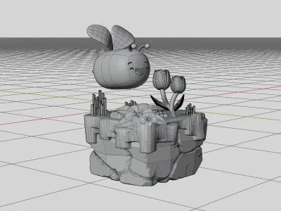 3D Spring Element 3D model