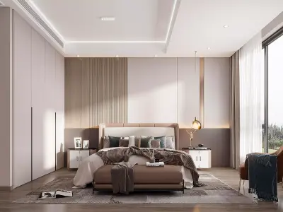 decoration Modern villa bedroom Home 3D model