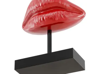 Figurine red lips 15 3D model