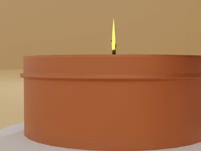 Jar Candle set Free low-poly 3D model