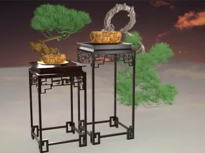 Chinese potted plant 3D model