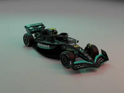 F1 AMG RACING CAR MERCEDES TEAM 3D model