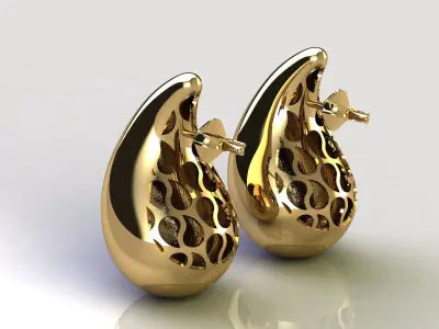 BOLD EARRING  BRINCO GOTA BOLD 3D print model