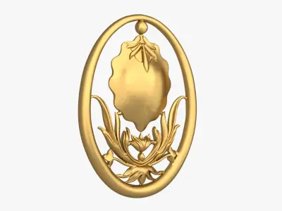 Classic oval decor ornament 266 3D model