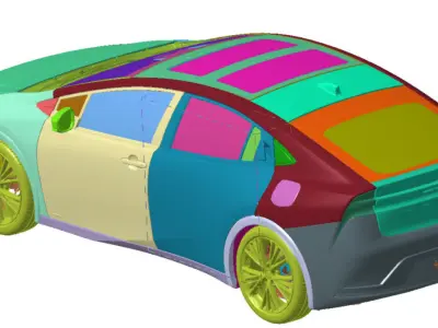 Toyota Prius Limited AWD 2023 Vehicle 3d scan model 3D model