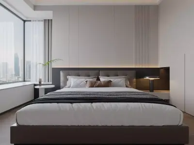 Bedroom interior scenes     Free 3D model