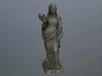 statue Afrodit Low-poly 3D model