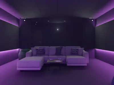 Black Home cinema 3D model