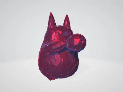 TOTORO WIREFRAME VORONOI WIREMESH MESH 3D print model