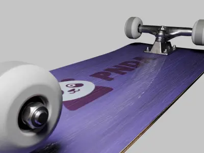 Skateboard - Panda Deck design Skateboard 3D model