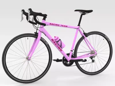 Racing Bicycle - Pink 3D model