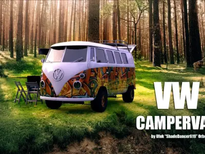 VW Camping Bus 3D model