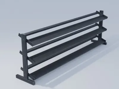 Weight Racks 4K and 2K Textures Low-poly 3D model