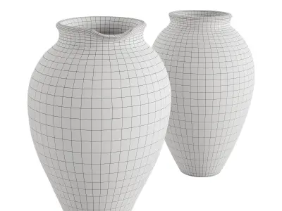 Modern Handcrafted Vases 3D model