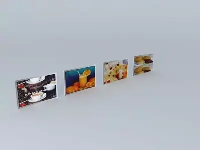 Kit408 Table Pictures of Bakery by Alex Marques Free 3D model