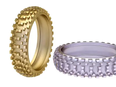 Golden Gear Edge Ring 3D print model