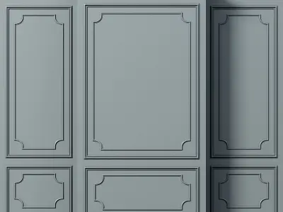 Wall molding 12 Boiserie classic panels 3D model