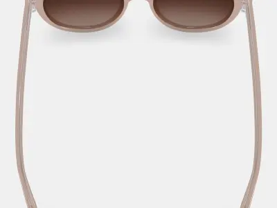 Raina Sunglasses in Elderflower Crystal 3D model